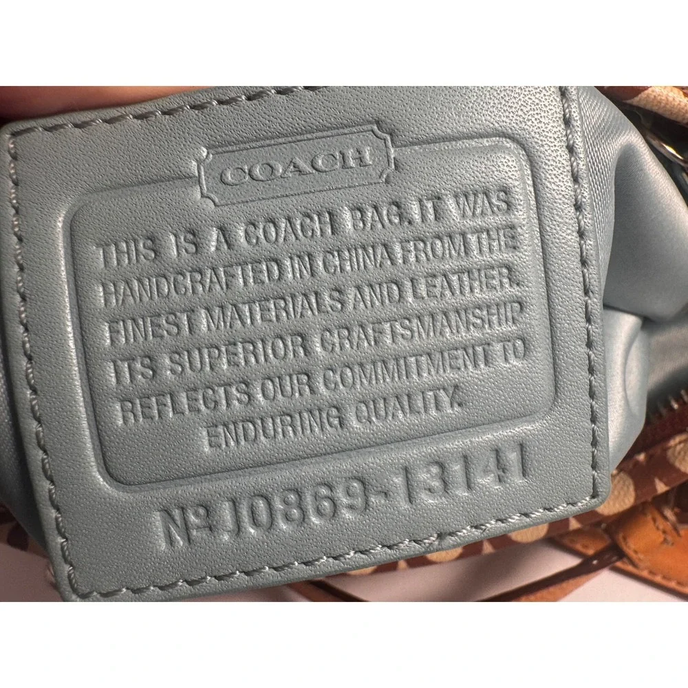 Coach Poppy Signature Graffiti Coated Canvas Satchel Crossbody Bag Tan Brown - Picture 12 of 12